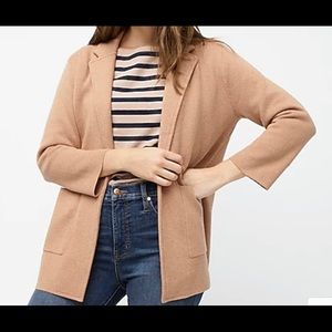 J Crew Sophie open-front sweater-blazer Camel S